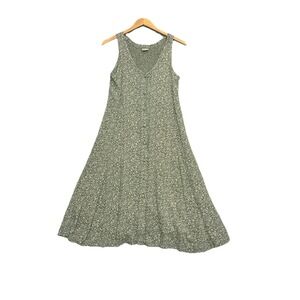 Very Vineyard Martha's Vineyard Dress Button-Up Tie Waist Blue Sz Small Prairie